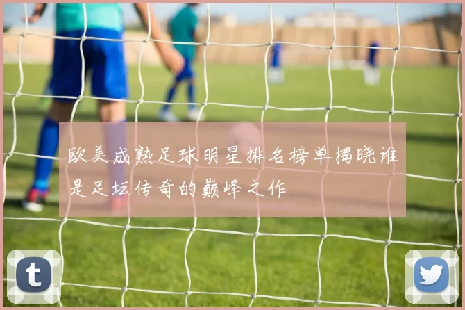 欧美成熟足球明星排名榜单揭晓谁是足坛传奇的巅峰之作