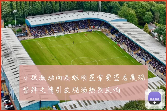 小孩激动向足球明星索要签名展现崇拜之情引发现场热烈反响